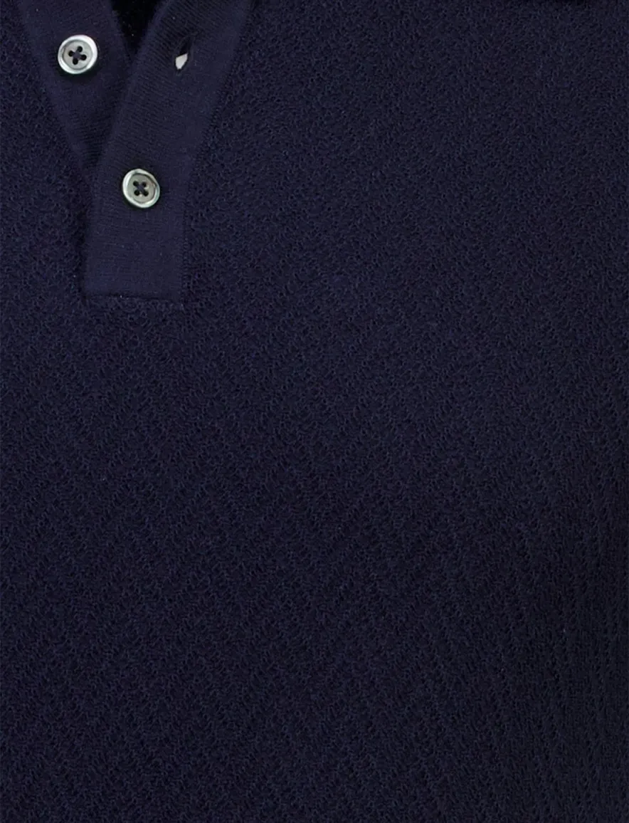 Navy polo Scotland Blue korte mouw normale fit