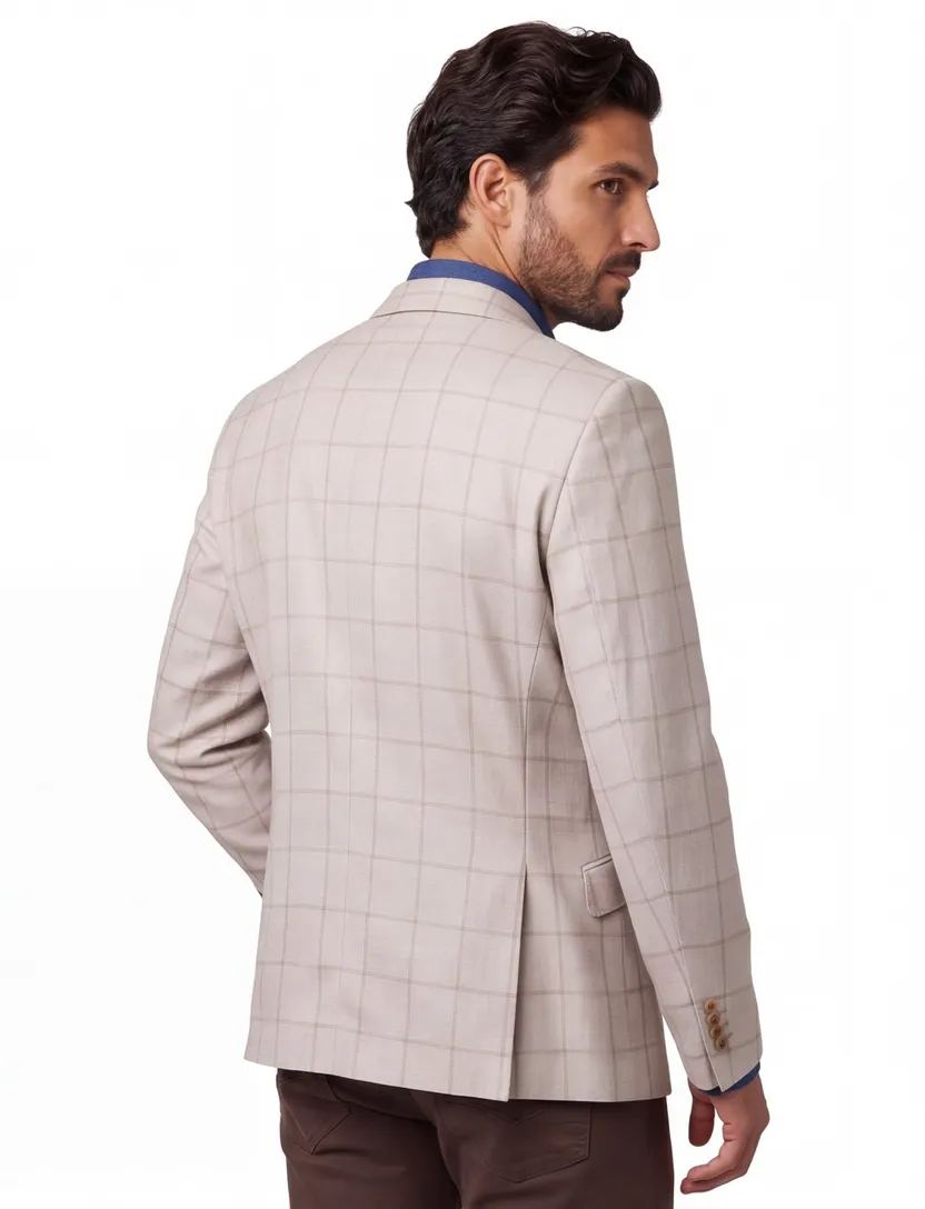 Colbert Scotland Blue beige normale fit geruit