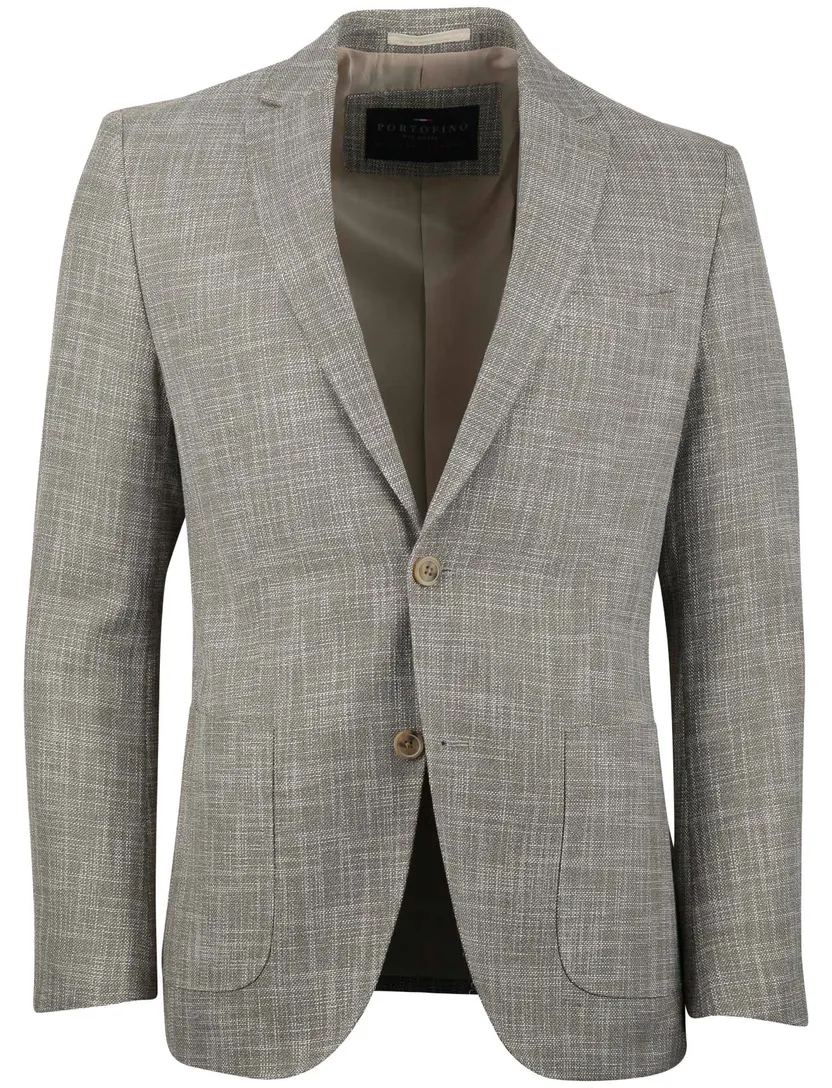 Colbert portofino bruin gemeleerd normale fit