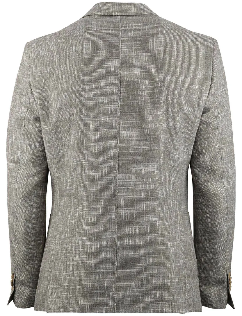 Colbert portofino bruin gemeleerd normale fit