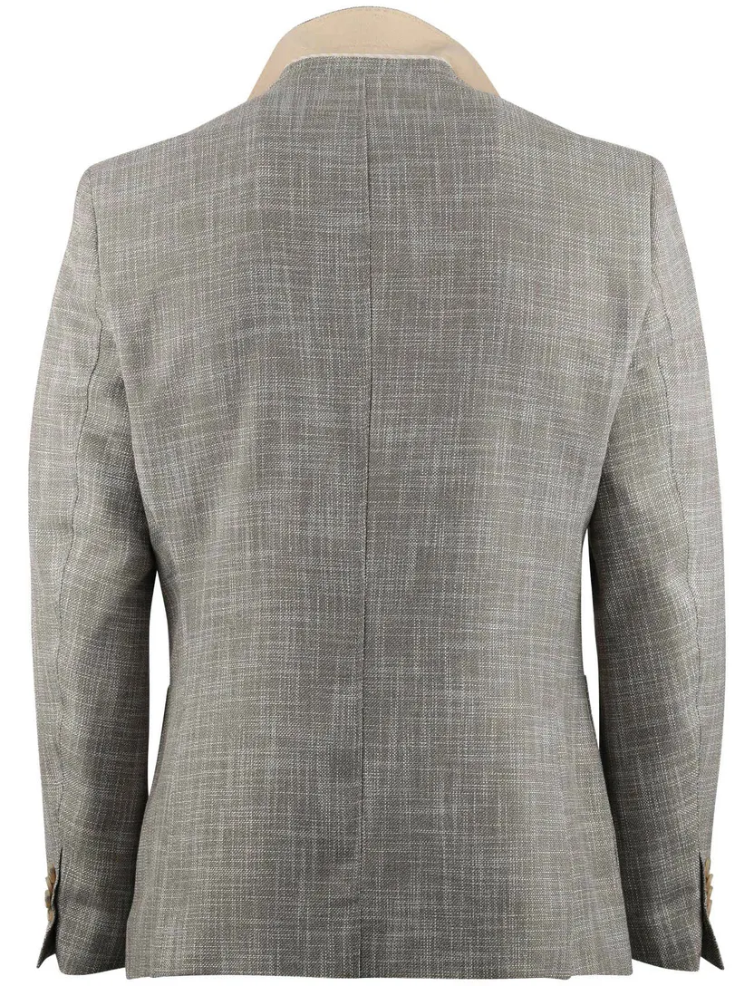 Colbert portofino bruin gemeleerd normale fit
