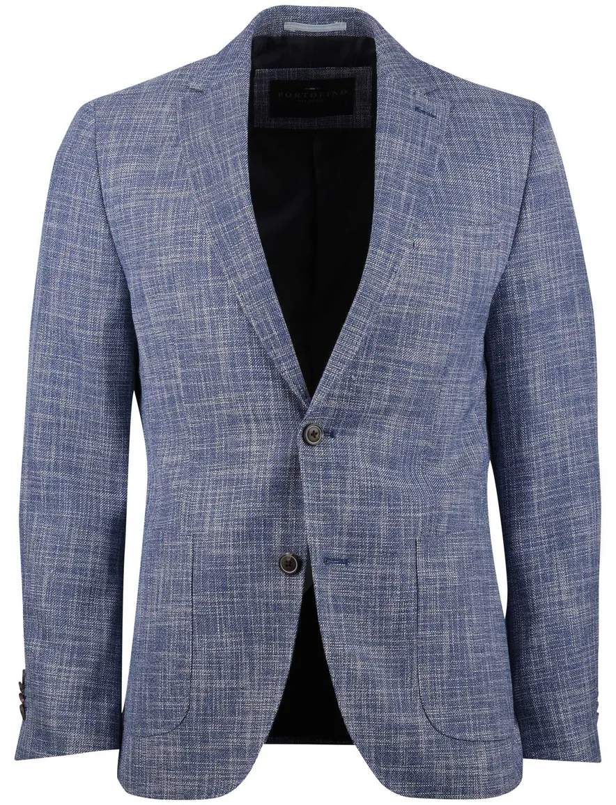 Portofino colbert blauw gemeleerd