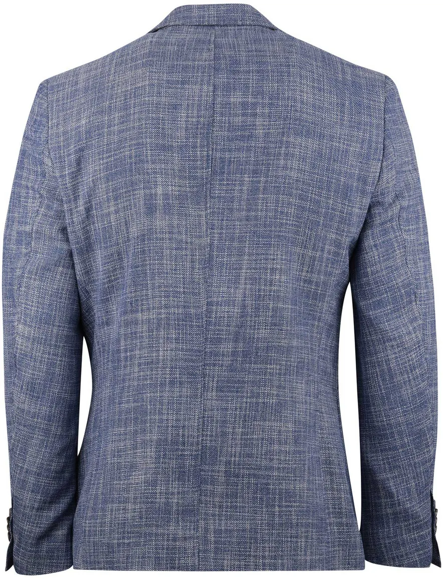 Portofino colbert blauw gemeleerd