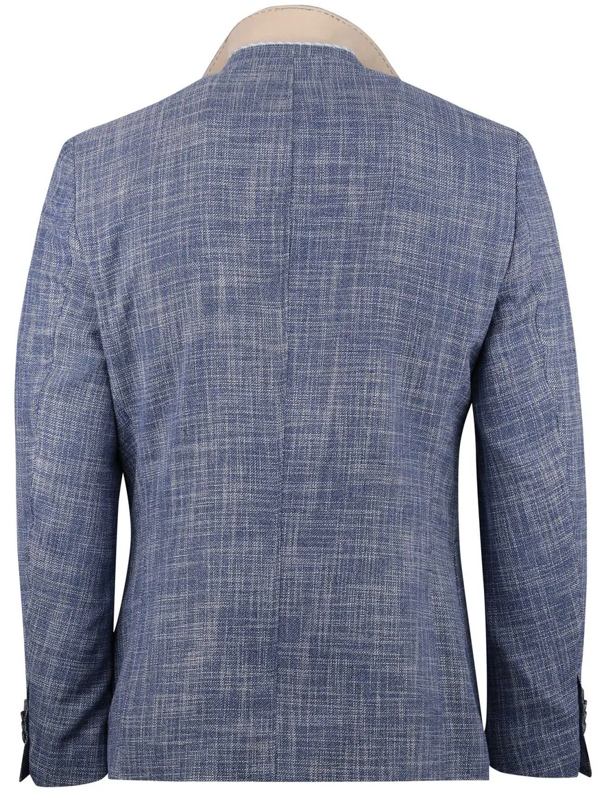 Portofino colbert blauw gemeleerd