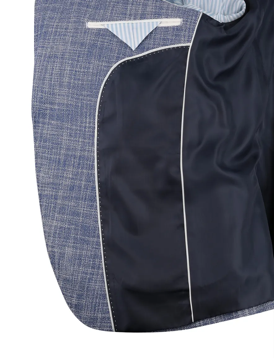 Portofino colbert blauw gemeleerd