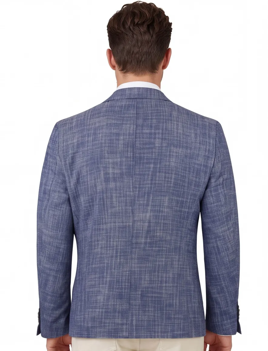 Portofino colbert blauw gemeleerd