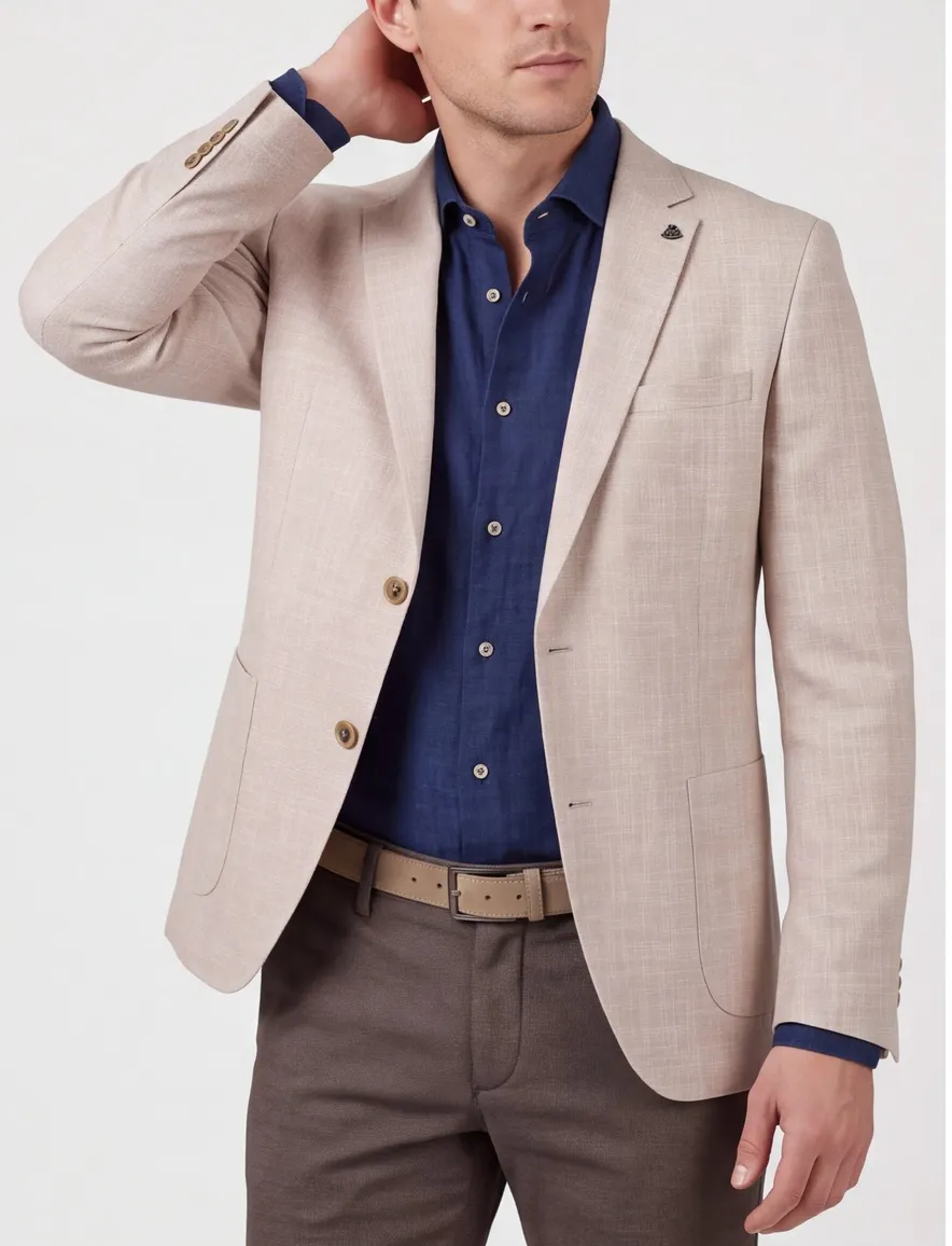 beige colbert Scotland Blue gemeleerd