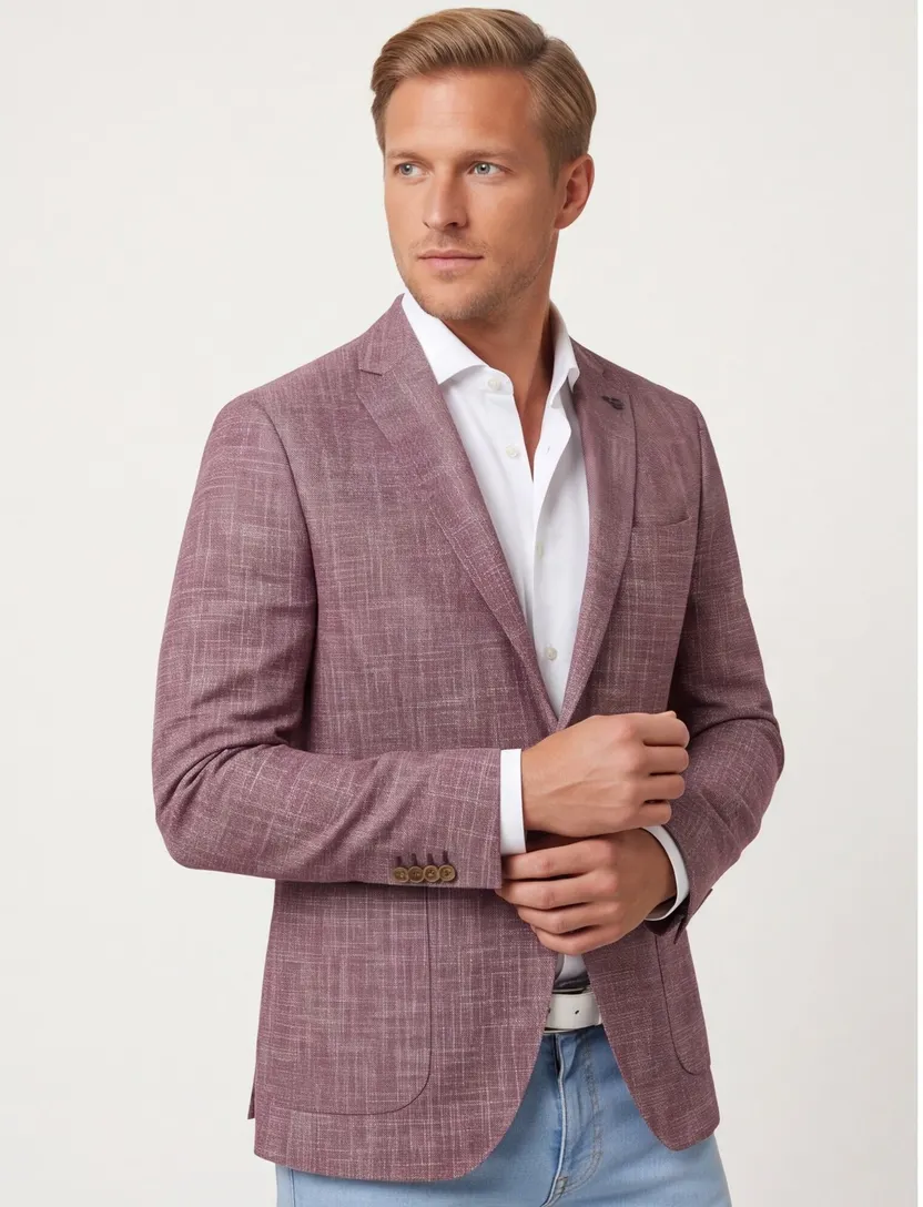 colbert Scotland Blue Leek rood gemeleerd normale fit