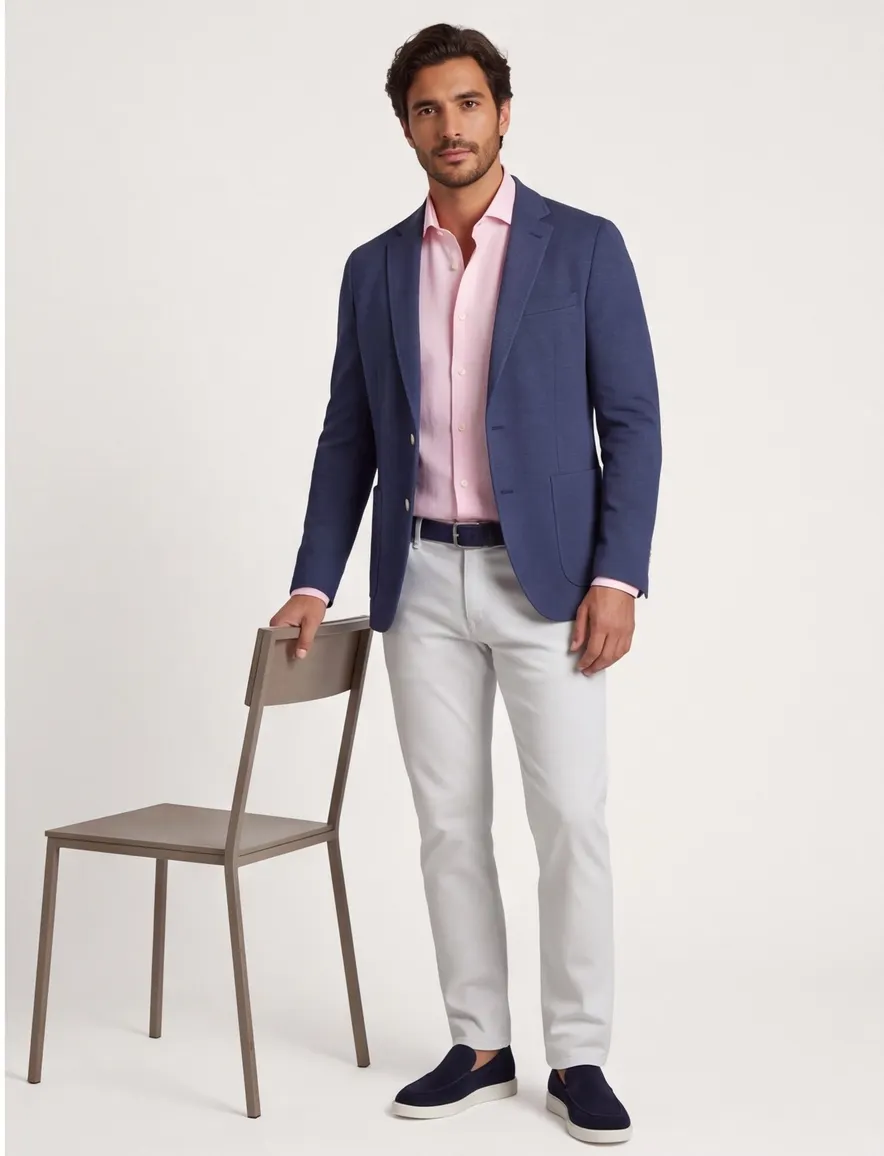 donkerblauw colbert Portofino normale fit
