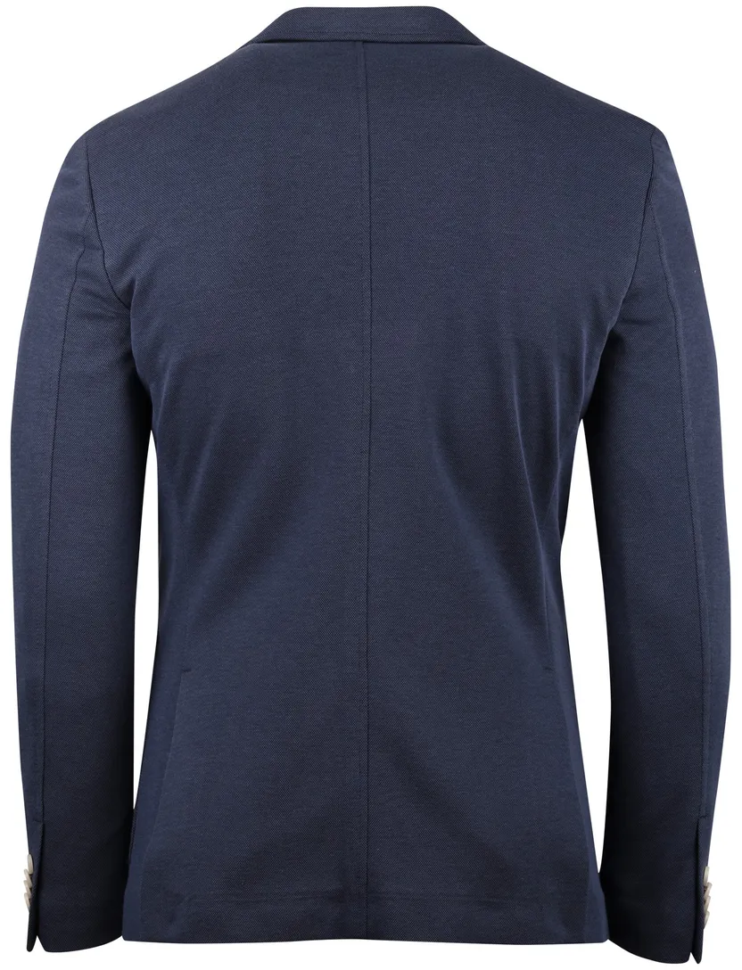 colbert Portofino donkerblauw pochet normale fit crem knopen