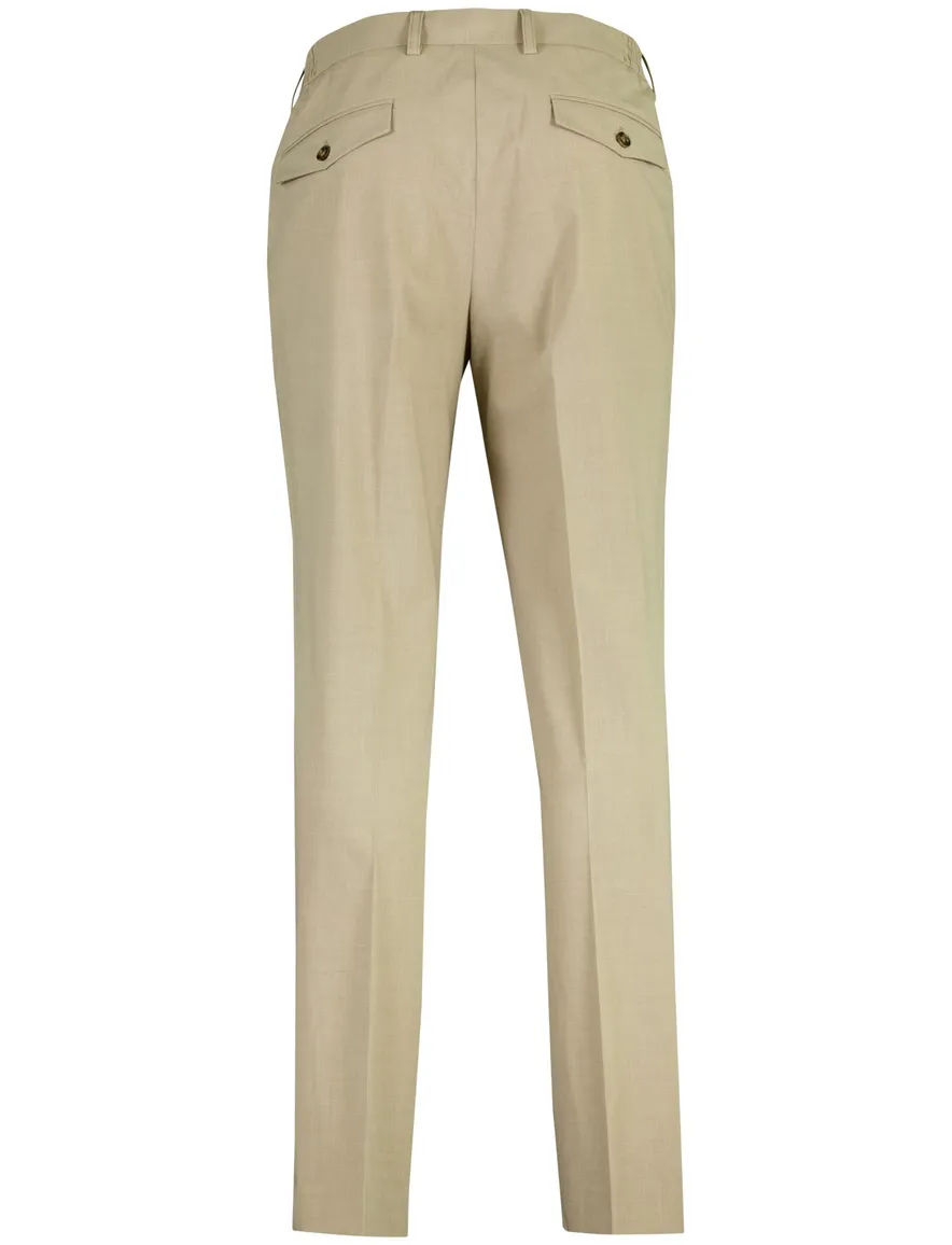 Beige pantalon Born With Appetite met bandplooi
