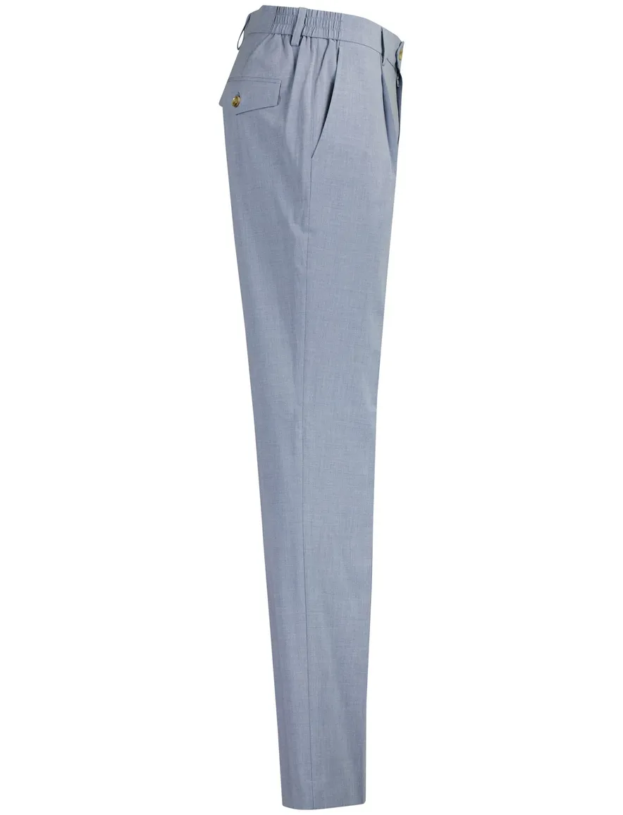 Born With Appetite pantalon lichtblauw met bandplooi