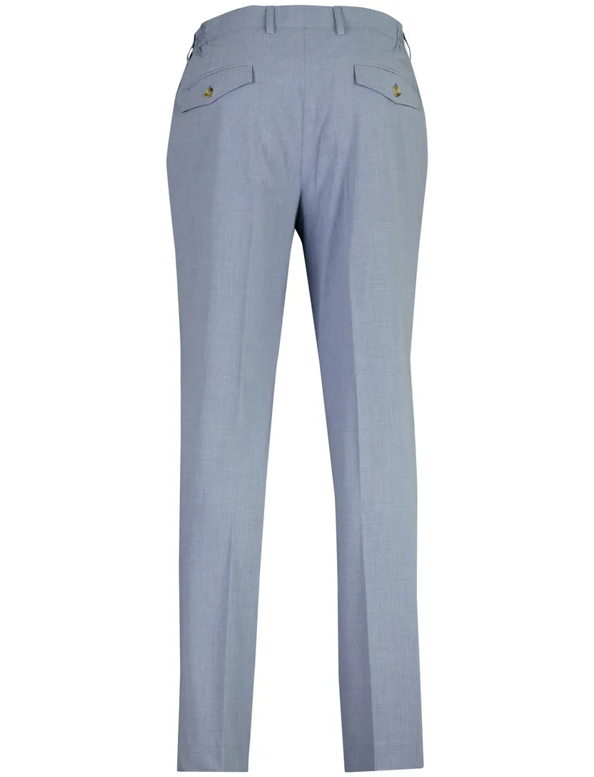 Pantalon Born With Appetite slim fit bandplooi lichtblauw