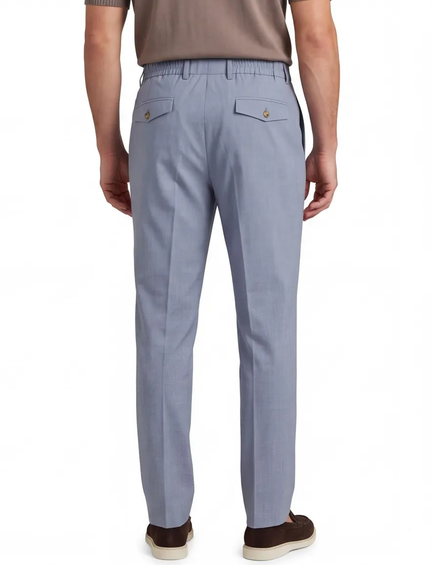 Lichtblauwe pantalon Born With Appetite slim fit