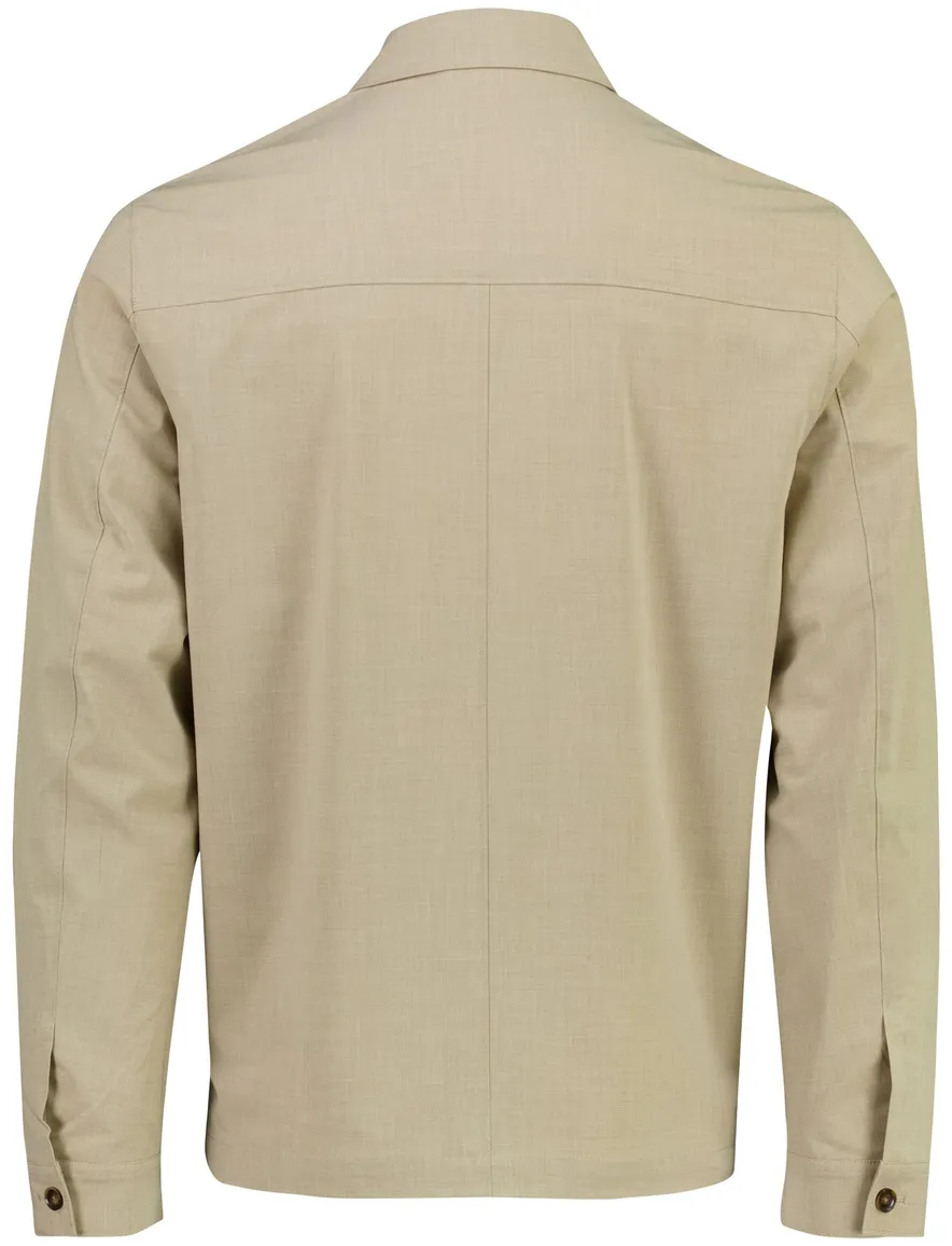 Overshirt Born With Appetite beige met knopen