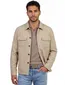 Beige overshirt Born With Appetite normale fit knopen