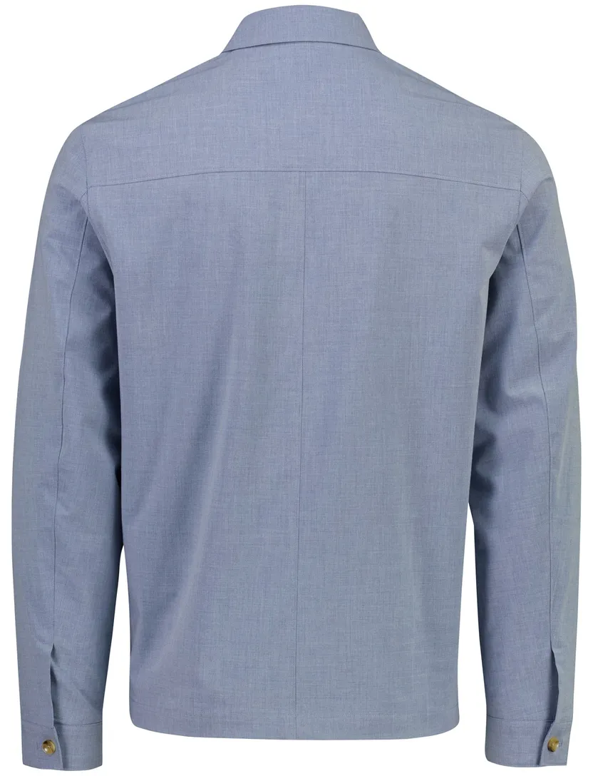 Overshirt Born With Appetite blauw knopen