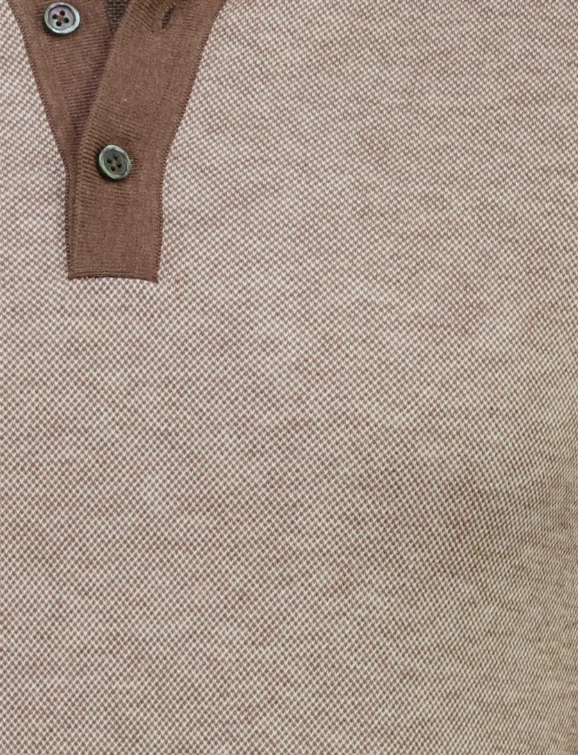 Polo Scotland Blue bruin wren knitted korte mouw