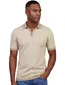 Polo Scotland Blue beige wren knitted korte mouw 3 knopen