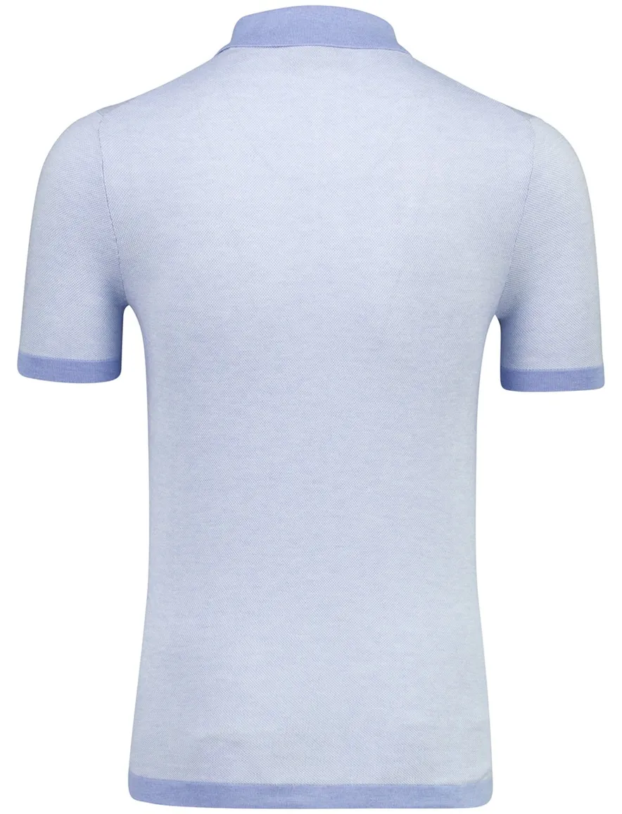 Scotland Blue Wren knitted polo lichtblauw