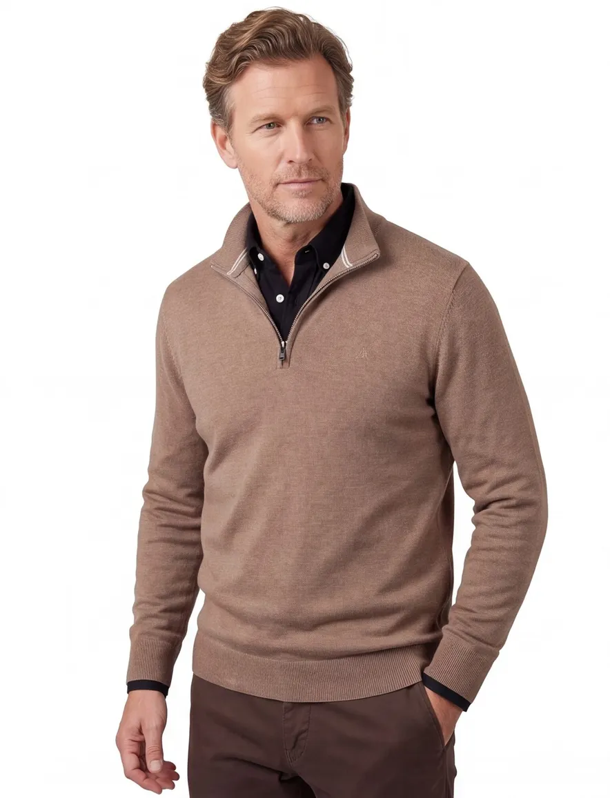 Scotland Blue beige halfzip