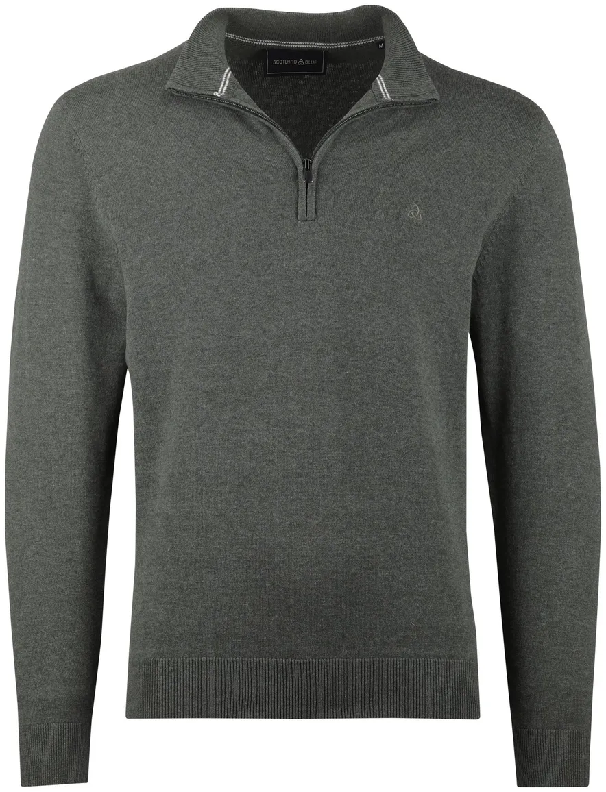 donkergroene trui Scotland Blue normale fit