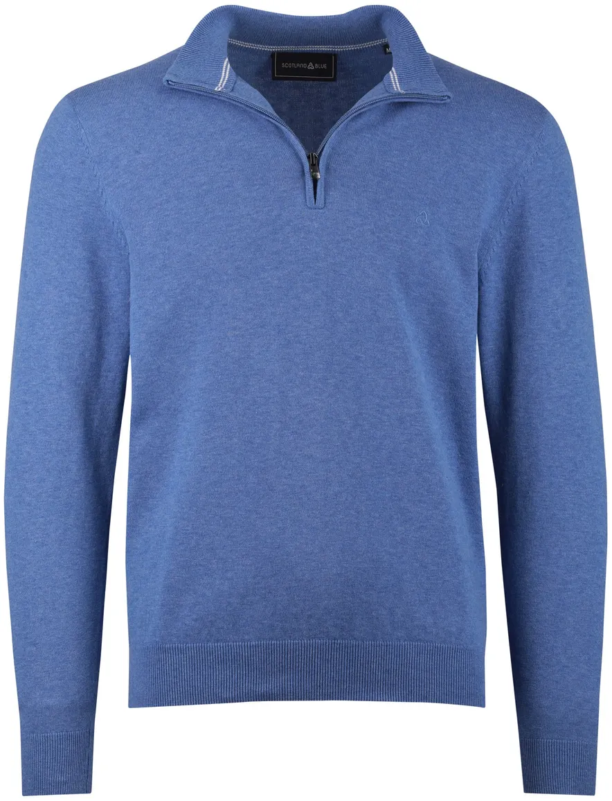 Scotland Blue halfzip blauw