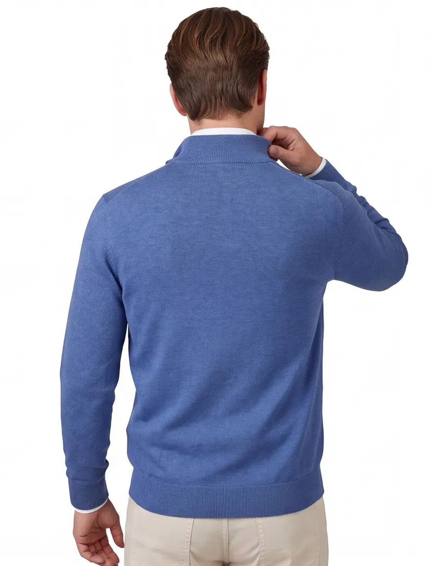 Scotland Blue halfzip blauw