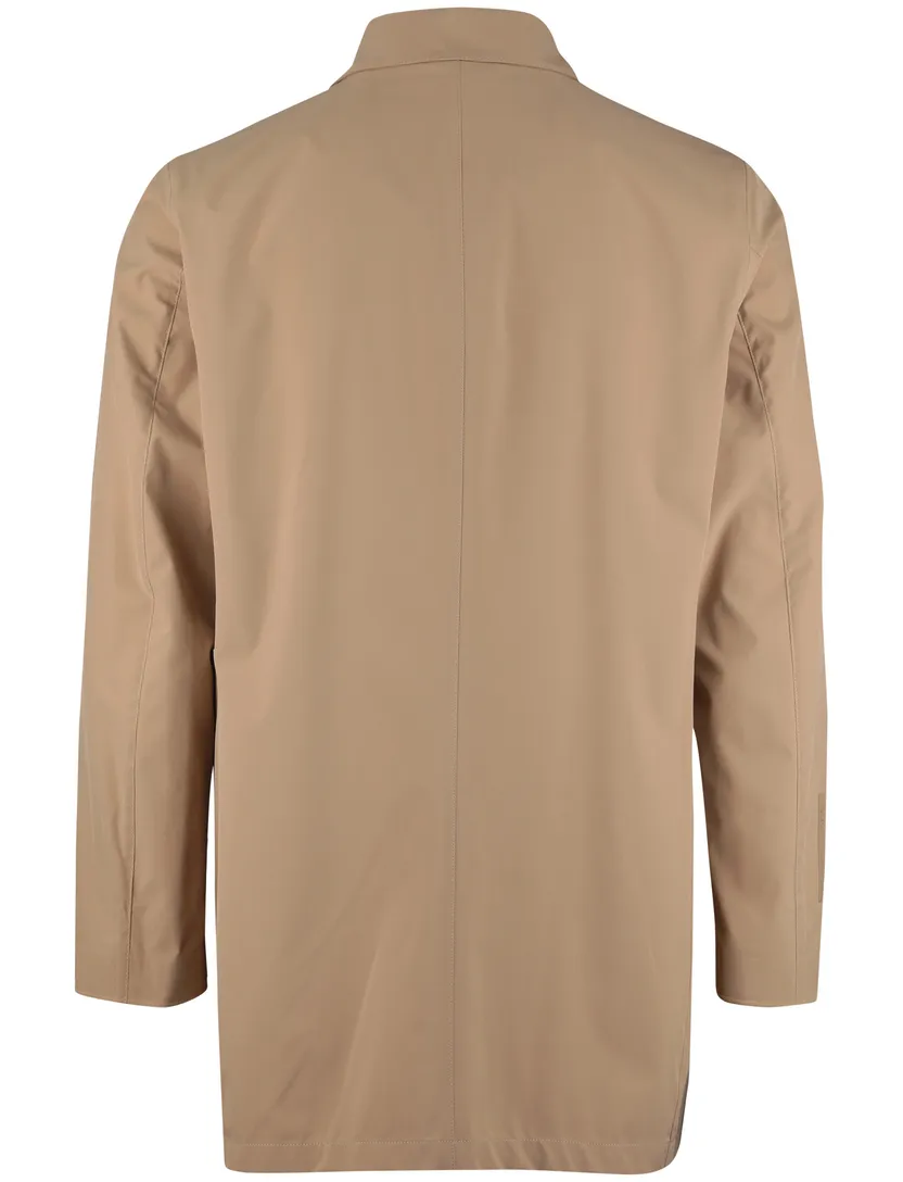 mantel jas People of Shibuya Toshiro camel polyester lang