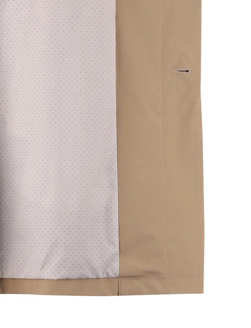 mantel jas People of Shibuya Toshiro camel polyester lang