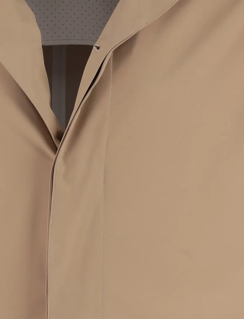 mantel jas People of Shibuya Toshiro camel polyester lang