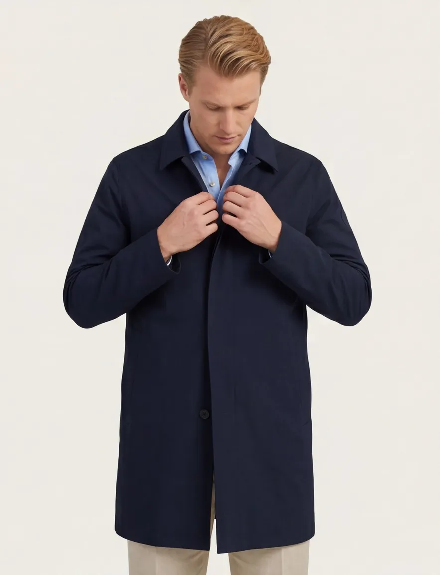 People of Shibuya tussenjas donkerblauw half lang