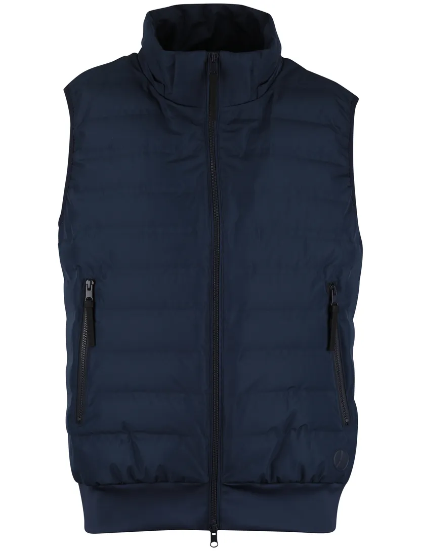 bodywarmer People of Shibuya NEW capuchon donkerblauw met voering