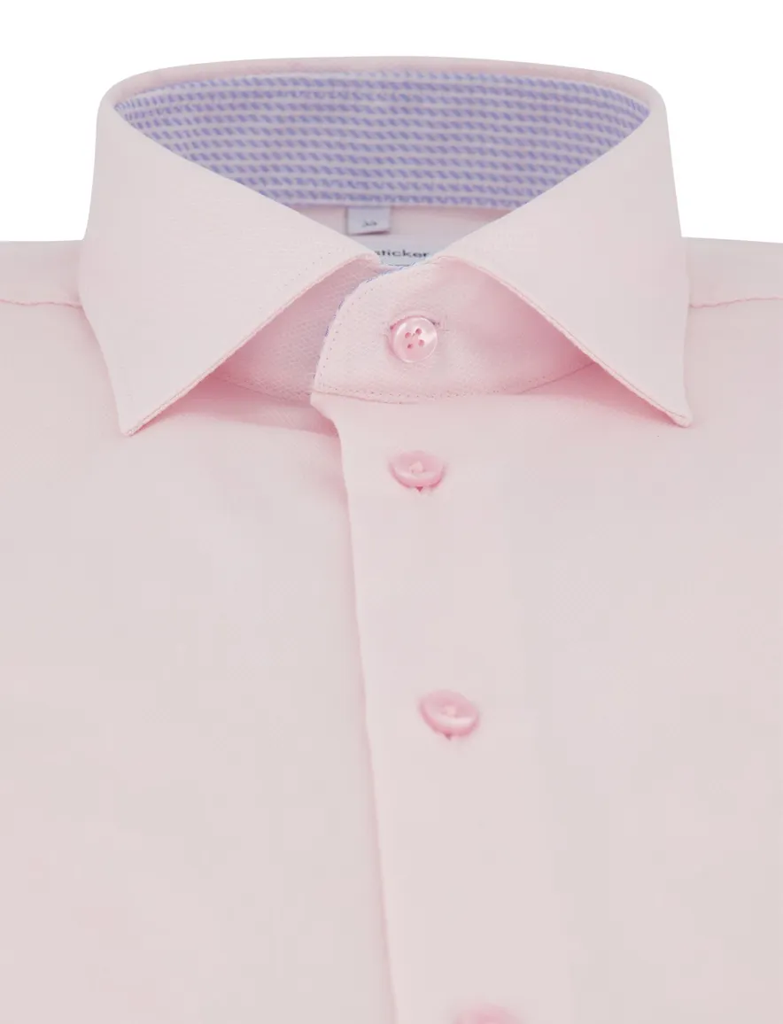 Seidensticker Slim fit overhemd roze strijkvrij