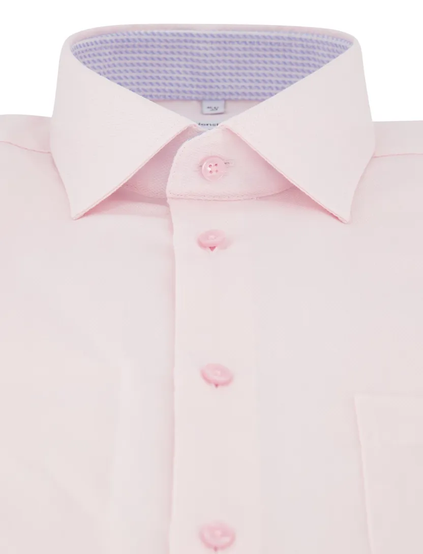 Overhemd roze Seidensticker regular fit met borstzak