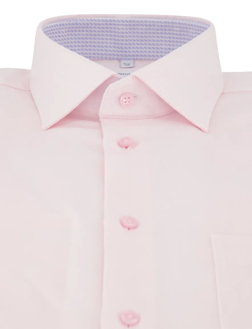 Seidensticker overhemd roze met borstzak strijkvrij