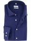 Donkerblauw gemeleerd Seidensticker overhemd slim fit