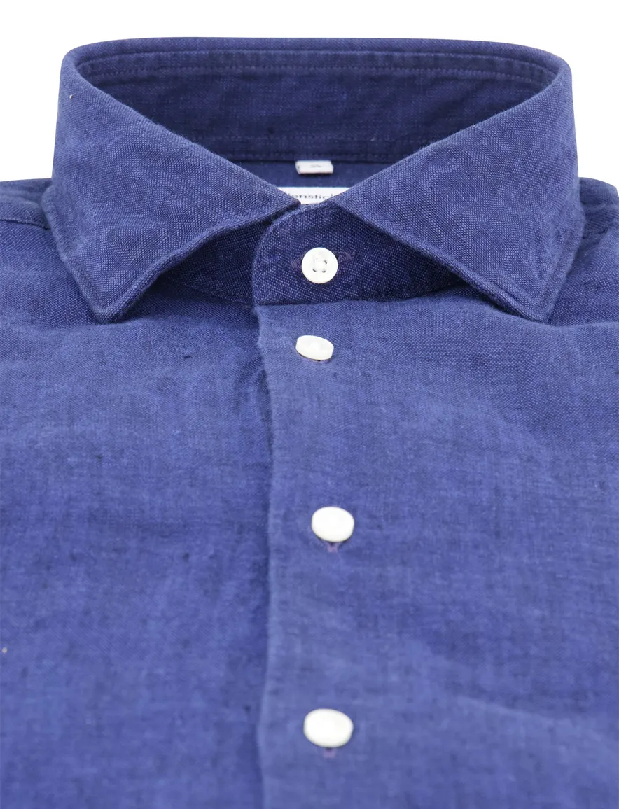 Normale fit overhemd donkerblauw Seidensticker