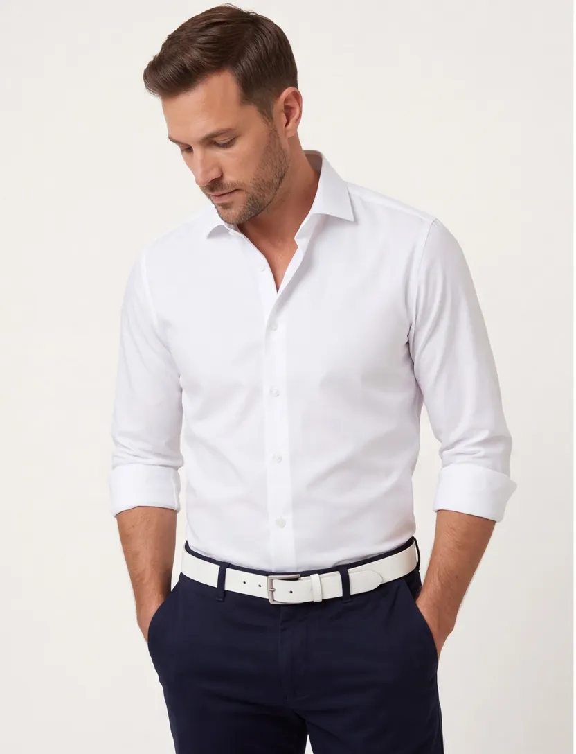 Overhemd Seidensticker slim fit cutaway boord wit