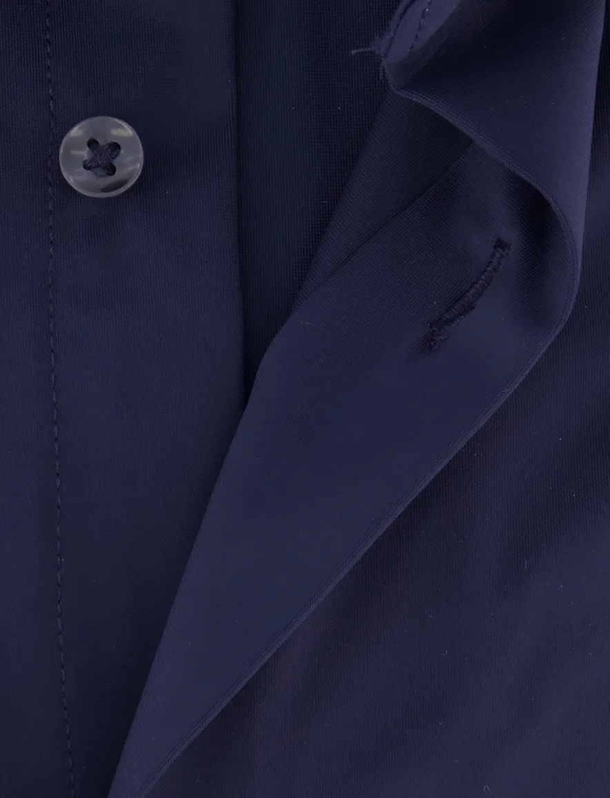 Seidensticker overhemd donkerblauw slim fit cutaway boord