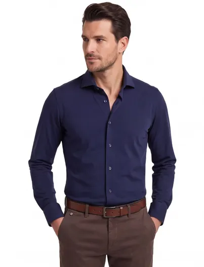 Seidensticker Donkerblauw overhemd Seidensticker slim fit