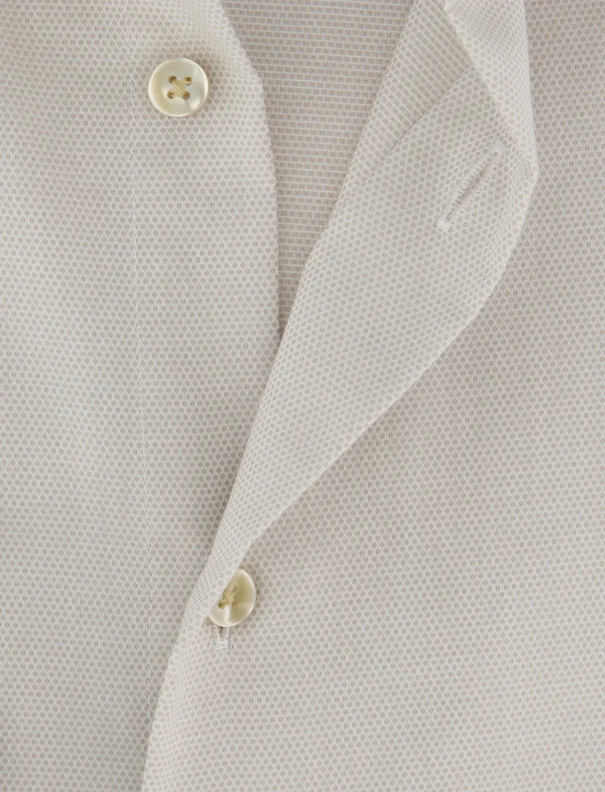 Seidensticker Slim Fit overhemd beige effen katoen strijkvrij