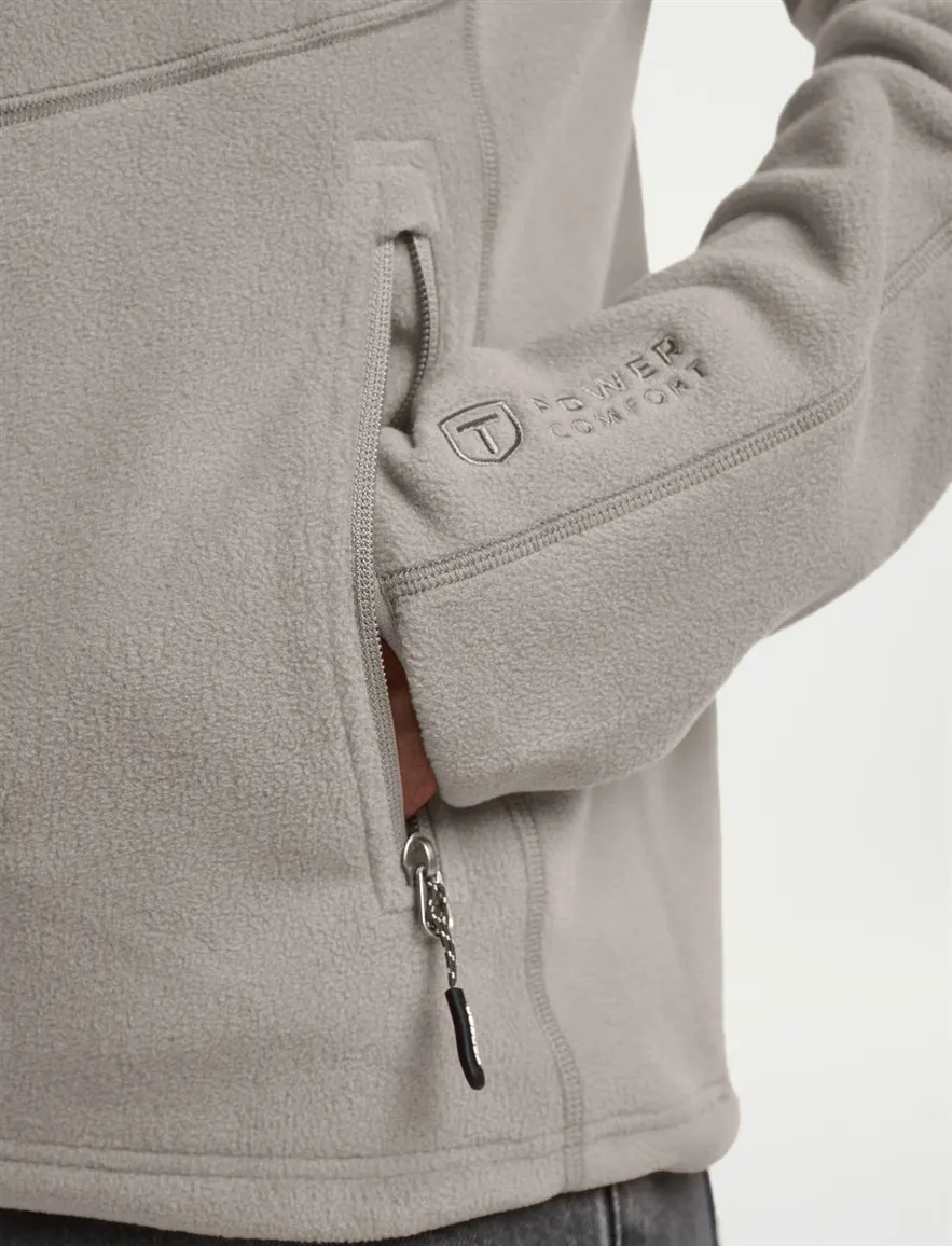 Tenson fleece vest taupe