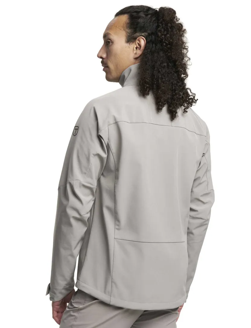 Softshell jas Tenson beige waterafstotend met borstzakken