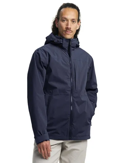 Tenson Tenson waterdichte jas navy capuchon