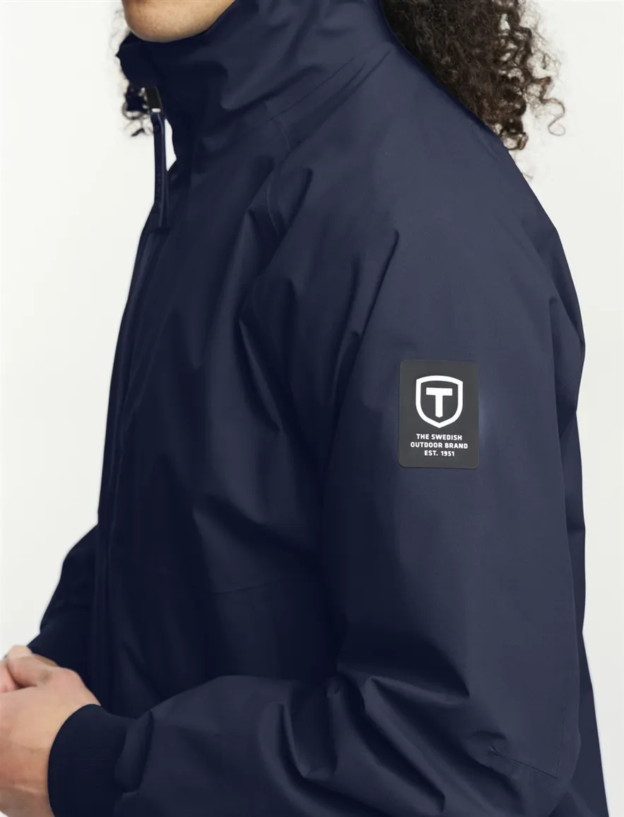 Tenson waterafstotende jas navy capuchon