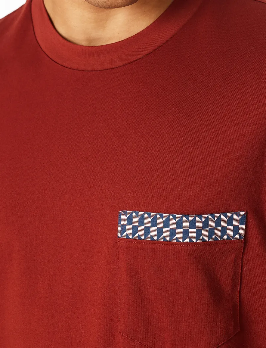 Schiesser shortama rood en blauw katoen