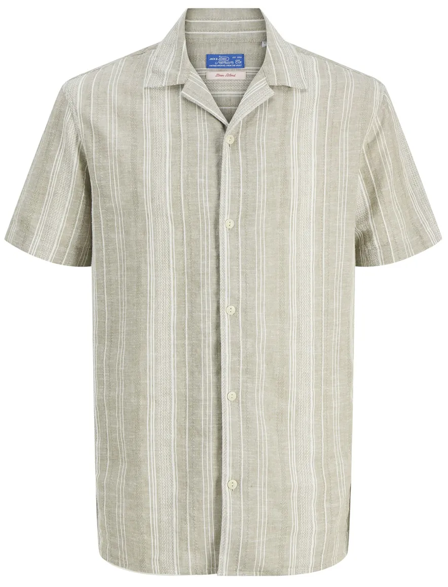 Jack & Jones Plus Size overhemd groen gestreept
