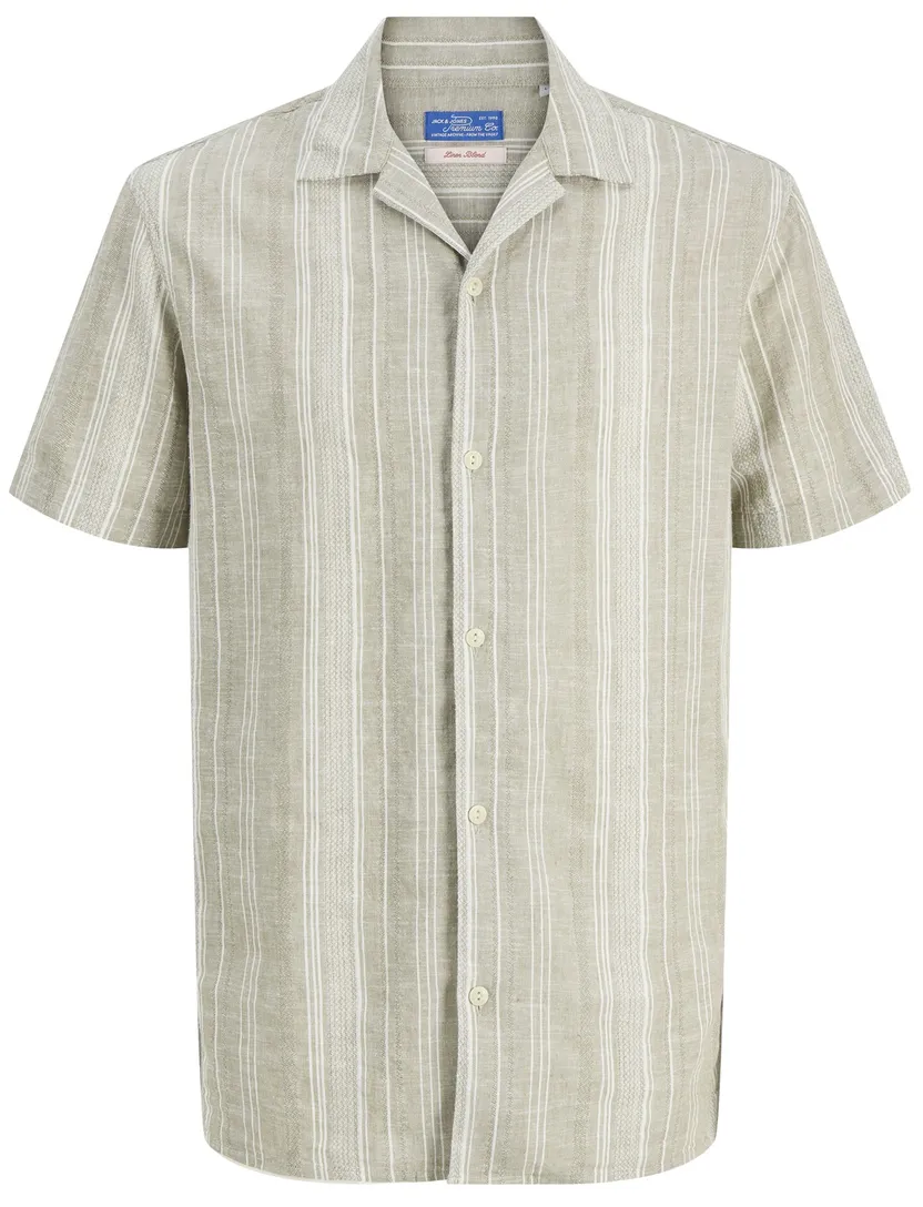 Plus Size overhemd Jack & Jones groen reverskraag