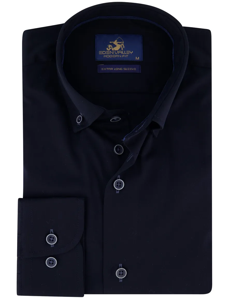 Eden Valley overhemd mouwlengte 7 donkerblauw